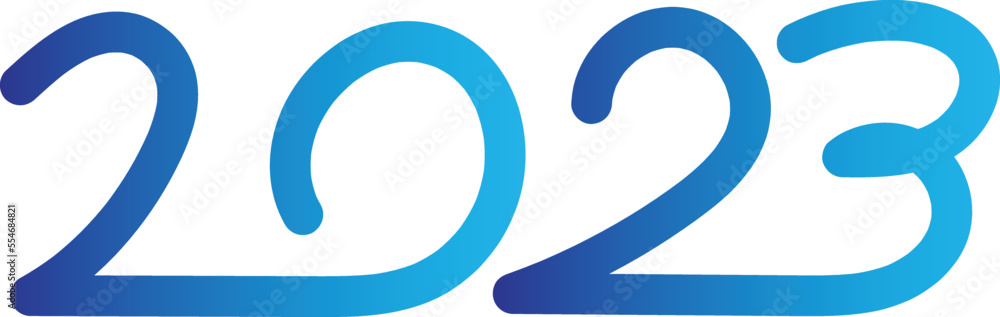 2023 Gradient typography logo design. Happy new year 2023 Lettering 2023 Gradient typography logo design. Happy new year 2023 Lettering
