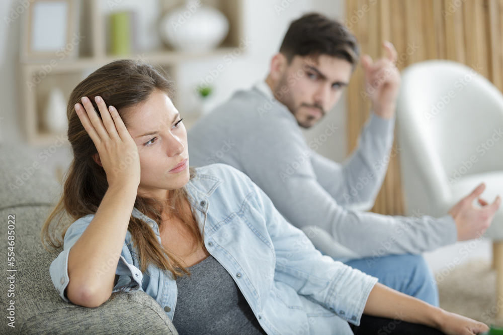 unhappy couple not talking after argument at home unhappy couple not talking after argument at home