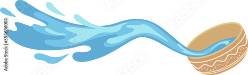 songkran water splashing bowl for decoration, website, web, mobile app, printing, banner, logo, poster design,card,social media,template, etc.