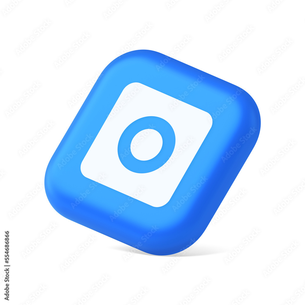 Camera photo video shooting button multimedia content creation web application 3d isometric icon Camera photo video shooting button multimedia content creation web application 3d isometric icon