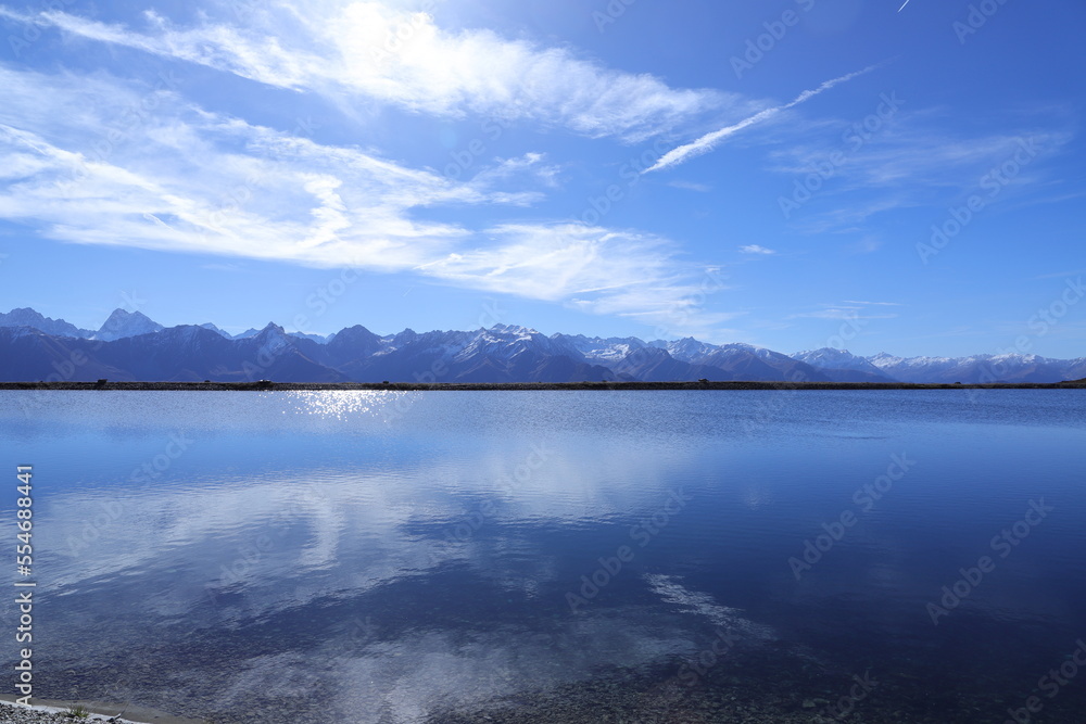 a mountain lake in serfaus, austria