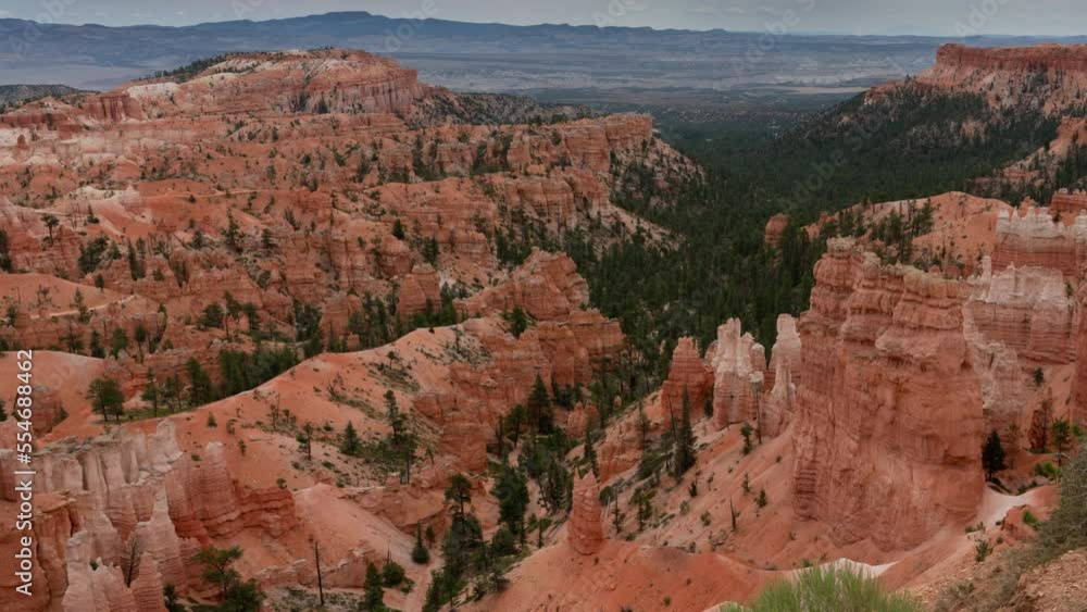 Bryce Canyon Time Lapse Stormy Clouds Over Amphitheater Telephoto Tilt Up Utah USA Bryce Canyon Time Lapse Stormy Clouds Over Amphitheater Telephoto Tilt Up Utah USA