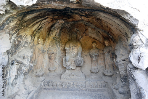 Fengxian Temple The Biggest Cave Of Longmen Grottoes Luoyang Henan China photo