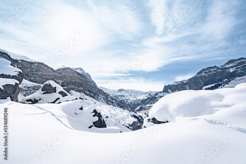 Panoramic view of Shahdag mountain in winter season