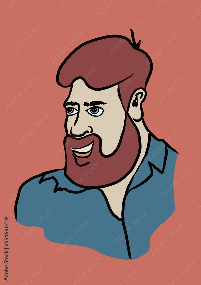 a young men portrait with beard a young men portrait with beard