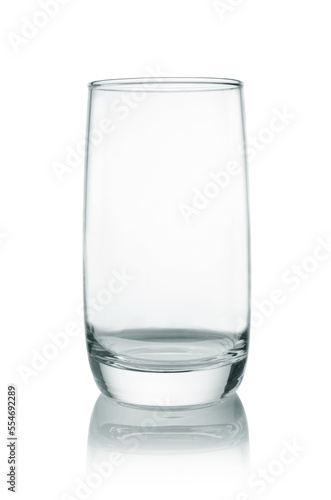 Glass transparent goblet isolated.