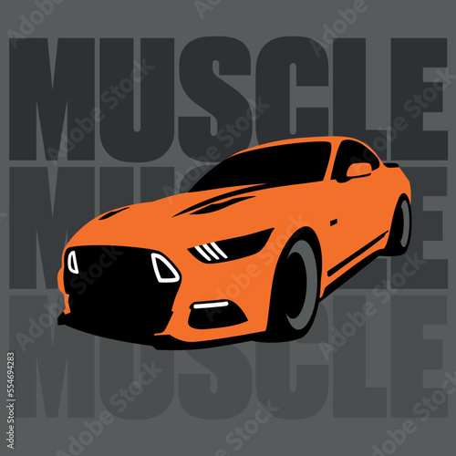 American muscle car poster