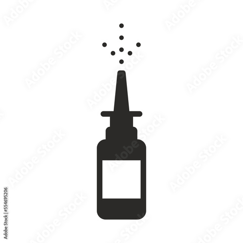 Nasal spray icon. Vector icon isolated on white background.
