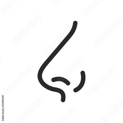 Nose icon. Vector icon isolated on white background.