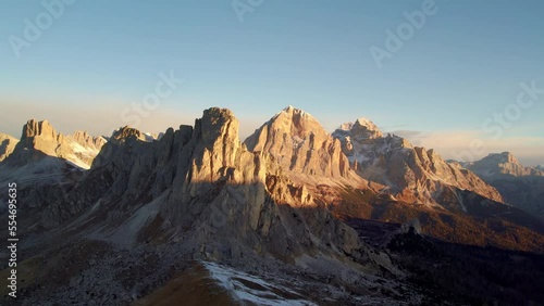 Wallpaper Mural Italian alps - mountain range near the Cortina d'Ampezzo. View from above. Landscape drone  Torontodigital.ca