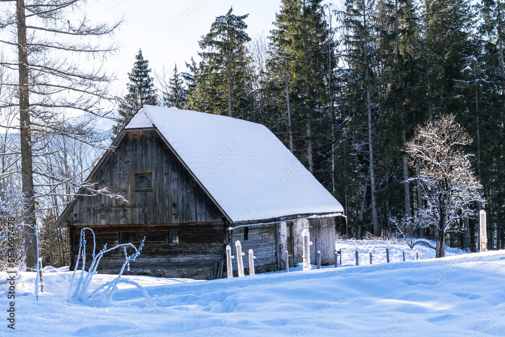 Winterlandscape in Rosenau am Hengstpaß with View to Windischgarsten