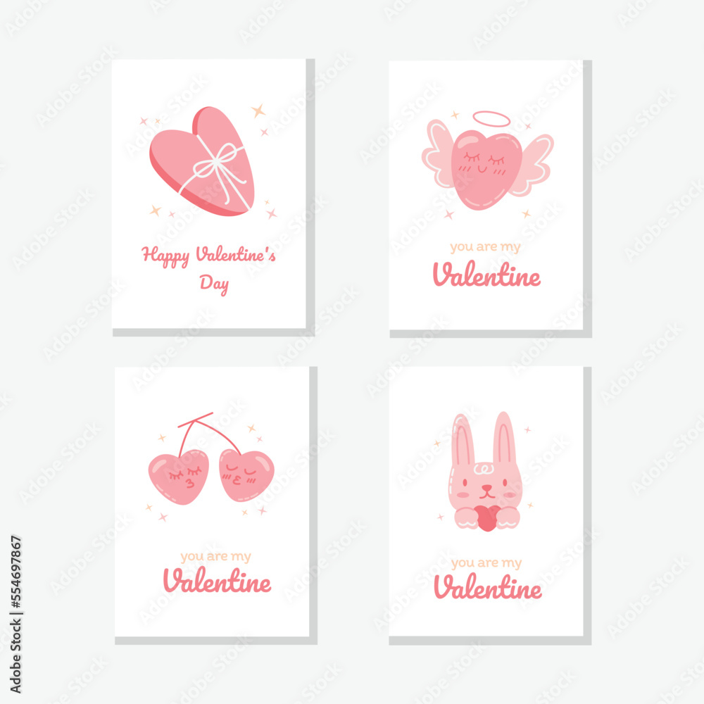 Valentine's day, February 14. Vector illustrations of love, heart, valentine, chocolate, bunny. Drawings for postcard, card, congratulations and poster. Valentine's day, February 14. Vector illustrations of love, heart, valentine, chocolate, bunny. Drawings for postcard, card, congratulations and poster.