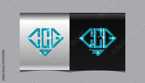 CCG Logo letter monogram with diamond shape design template.
 photo