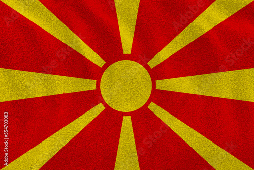 National flag of Macedonia.. Background  with flag of Macedonia.