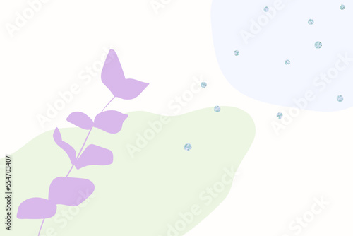 Minimal pastel memphis floral background