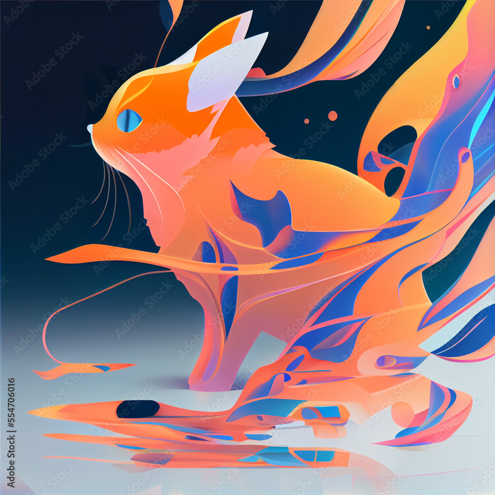 Animals in a smooth gradient style Animals in a smooth gradient style