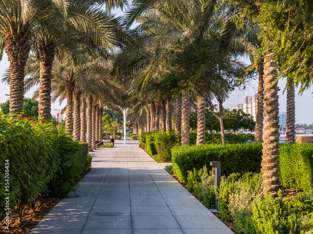 Lusail beachfront park in Doha, Qatar