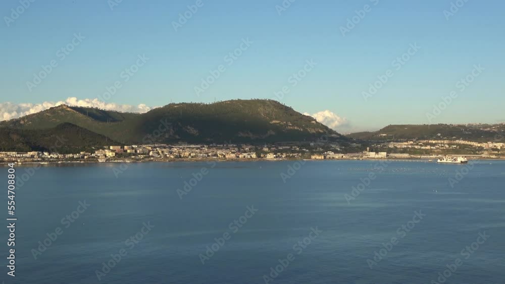 View of the coast and the gulf north of the city of Naples, Italy. View of the coast and the gulf north of the city of Naples, Italy.