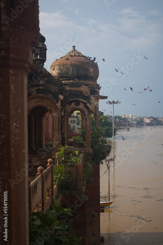 Ganga river from the tower of an indian palace