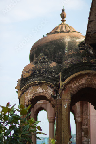 Tower of an indian palace in Varanasi