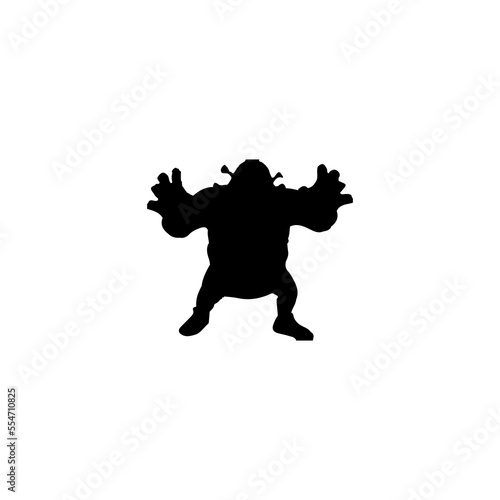 Goblin icon. Simple style cartoon poster background symbol. Goblin brand logo design element. Goblin t-shirt printing. vector for sticker.