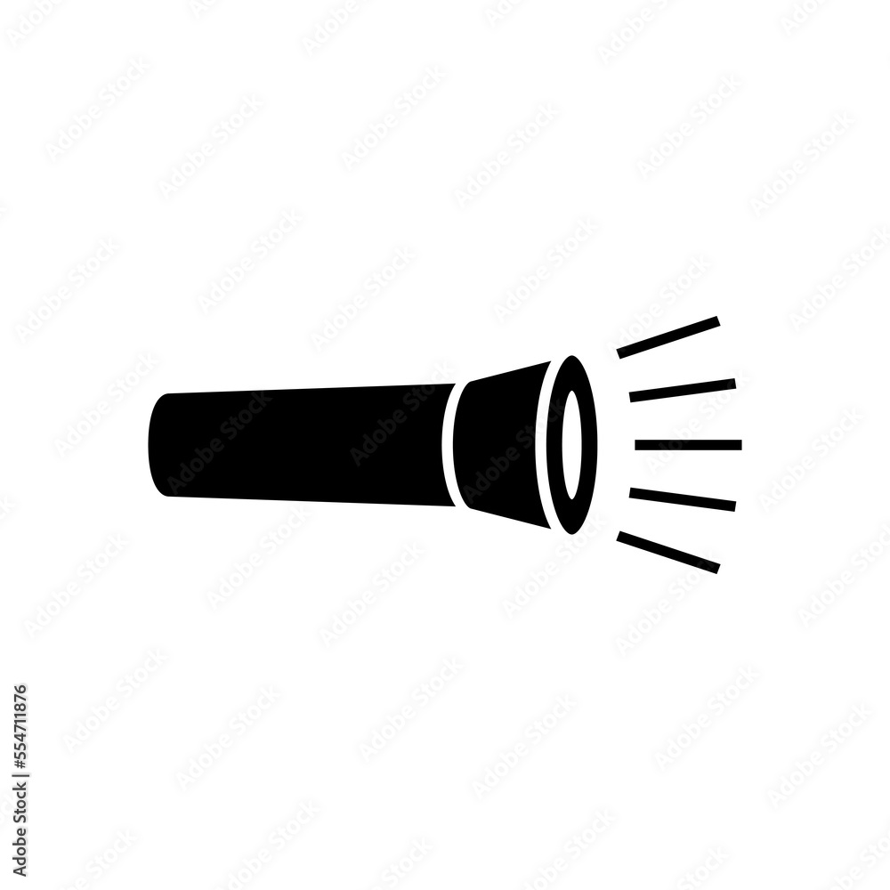 Flashlight icon. Portable hand-held elctric lamp or torch. Vector Illustration Flashlight icon. Portable hand-held elctric lamp or torch. Vector Illustration