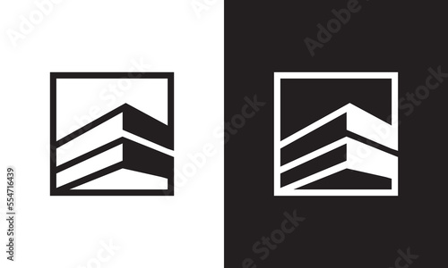 minimalist interior furniture home logo. perfect for property, real estate, business etc.