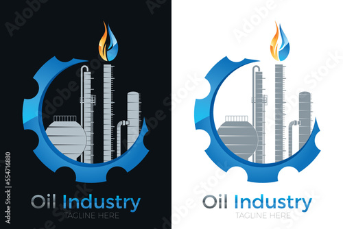 Ölraffinerie, Energie, Kraftwerk, Chemieindustrie - Logo Design