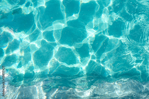 Abstract blue texture of swimming pool water