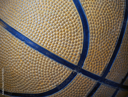 Close up of basketball ball pattern. Sport background. © Hseyin