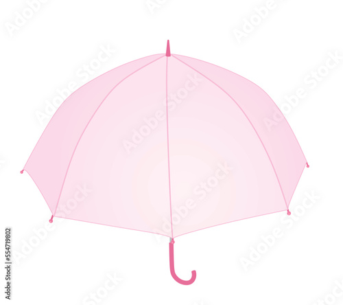Kids pink umbrella. vector illustration