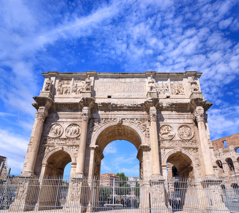 The Arch of Constantine in Rome, Italy.