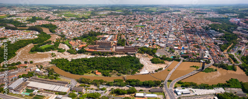 Salto city, São Paulo, Brazil. aerial panorama view december 2022