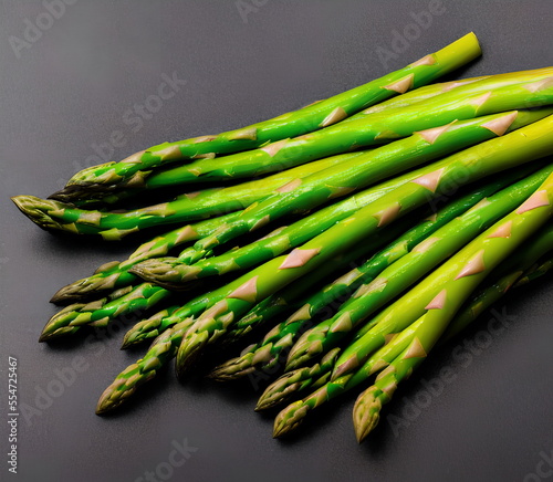 Realistic illustration of a bunch of asparagus, generative ai
