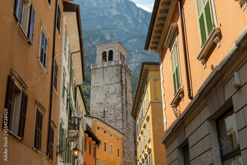 Apartment buildings in Riva del Garda, Italy. photo