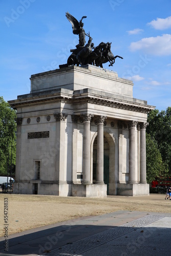 View to Wellington Arch in London, England Great Britain photo