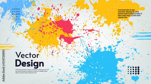 Vector illustration. Paint artwork splash. Colorful splash. Design for sale brochures, postcard, business card. 