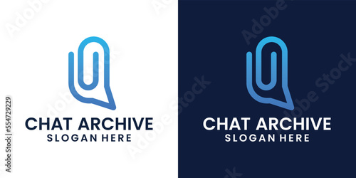 chat and clip logo design inspirations