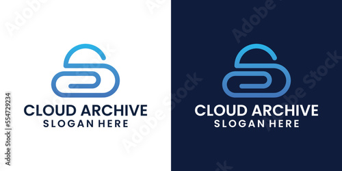 cloud and clip logo design inspirations