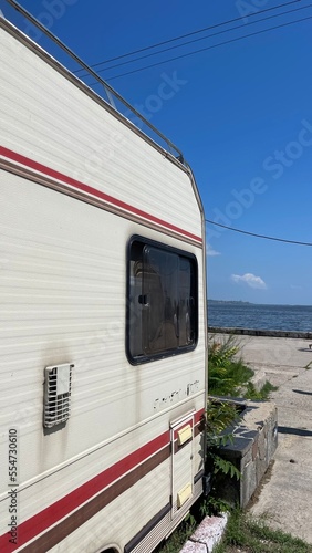 camper van on the beach