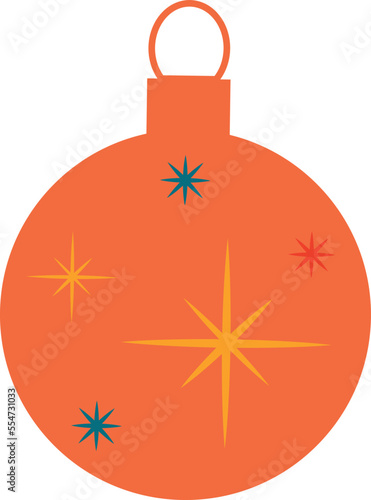 Set of Vintage Christmas Retro Toys for Christmas Tree Decor. Christmas vector illustrations