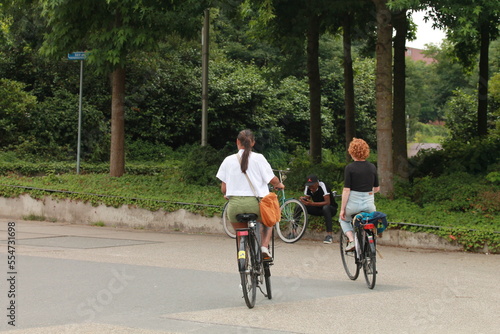 bike in street in Amsterdam