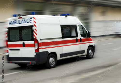 Ambulance on the left
