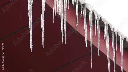 icicles on a white background