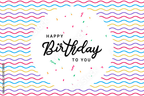 happy birthday card vector illustration