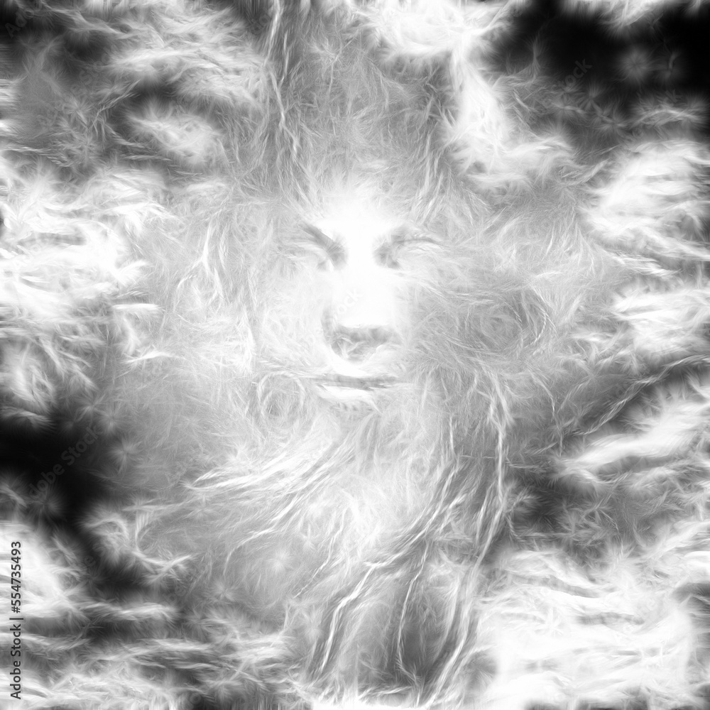 Fototapeta premium Ghost face in the clouds