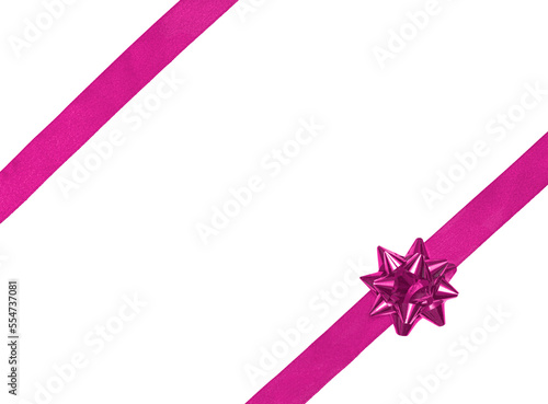 Różowa wstążka prezentowa PNG, izolowana, przezroczyste tło, Boże narodzenie, mikołaj, urodziny