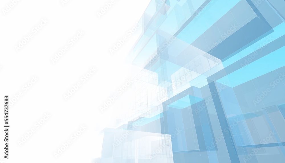 Fototapeta premium Abstract architecture rendering 3d illustration