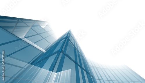 Abstract architecture rendering 3d illustration