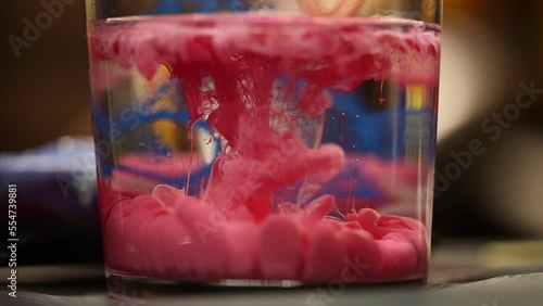 glass of water with colorful 